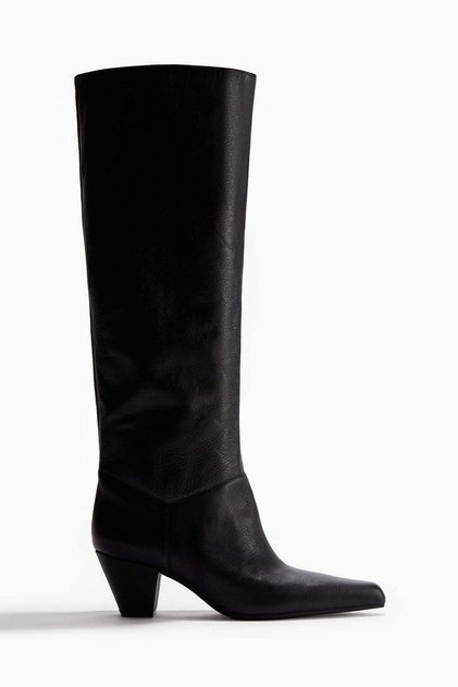 Knee-high leather boots