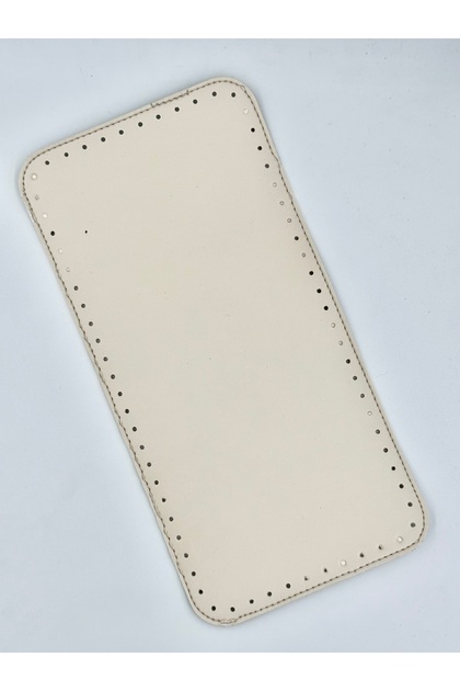 Rectangular Bag Base Faux Leather Length 30 cm - Width 15 cm (Beige)