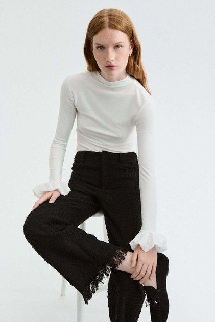 Textured trousers