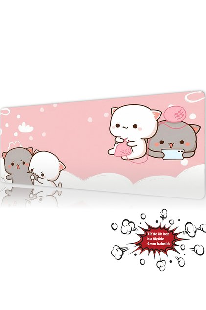 Cozy Paws 90x40 4MM Kalınlık (TR'de ilk) Premium Gaming oyuncu mousepad, Anti Slip XXL mouse pad