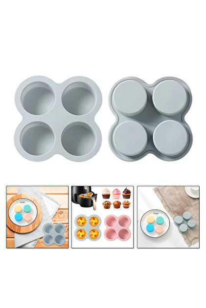 Silicone Deep Round Chocolate and Cake Baking Mold, Set of 4