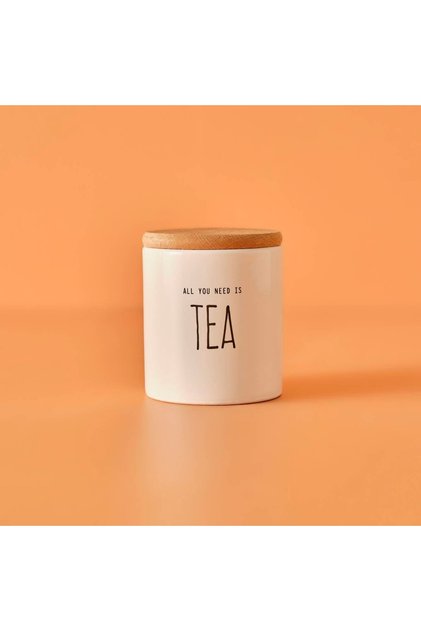 Tea Seramik Saklama Kabı Beyaz (9x7,5 cm)