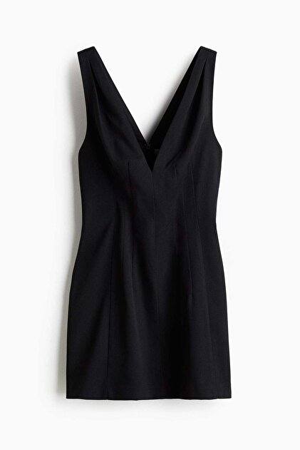 V-neck waisted dress