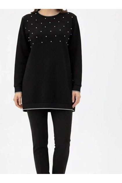 Fuat Gürşen 4332 Stone Detail Knitwear Tunic