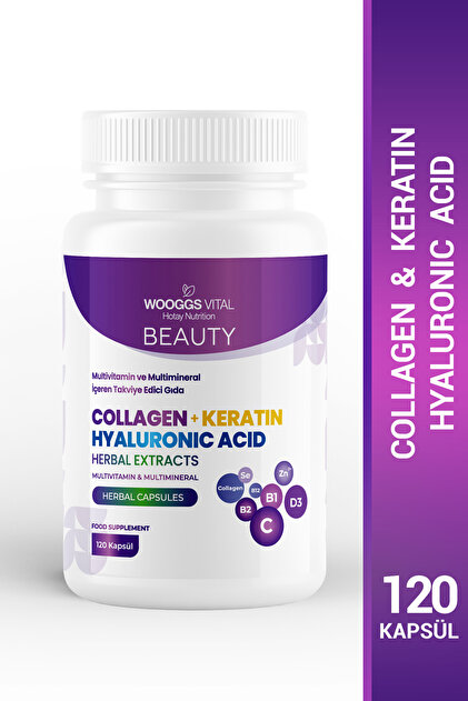 HOTAY NUTRİTİON WOOGGS VITAL COLLAGEN-KERATIN-HYALURONIC ACID 120KAPSÜL