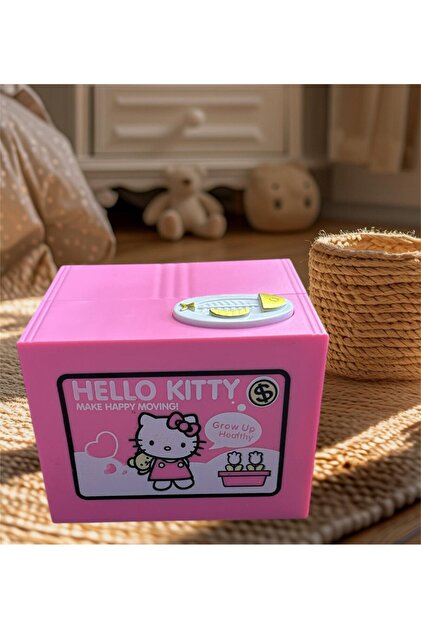 HEDİYEBİZİZ Hello Kitty - Hırsız Kedi Kumbara Eğlenceli Pilli