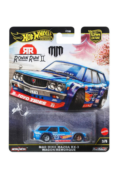 Hot Wheels MAD MIKE MAZDA RX-3 10台 HOT WHEELS Premium - Mad Mike Mazda RX-3 Wagon (1/64) Ronin Run