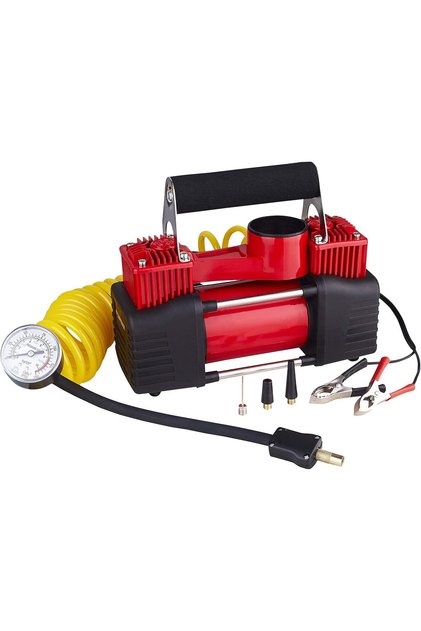Vitaly Double Cylinder Portable 12V Air Compressor for Car & Bicycle Tires