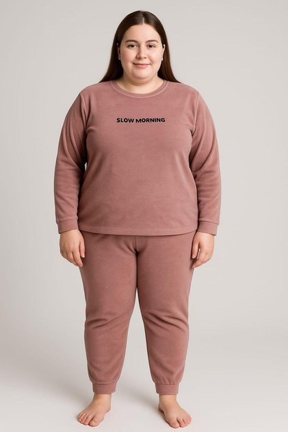 Women's 13212 plus size velvet pajama set