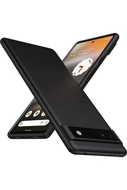 Case for Google Pixel 6a - Soft TPU Matt Black Anti-fingerprint Protective Cover