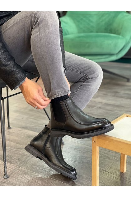 Daily Use Genuine Leather Men's Chelsea Boots