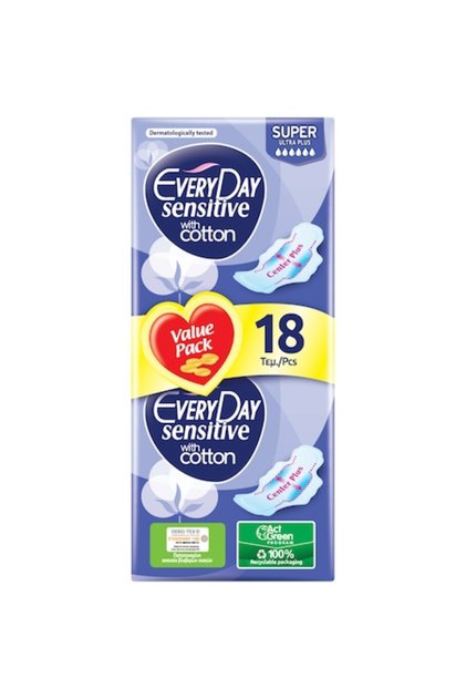 Absorbante igienice Sensitive Super, 18 bucăți