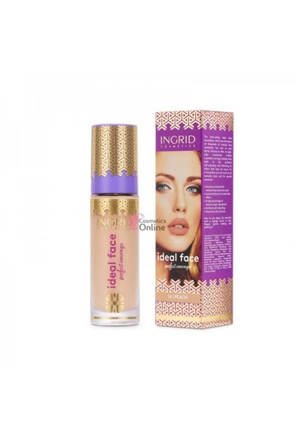 Fond de ten cu putere de acoperire, Ideal Face Ingrid 30 ml, nr 16 Peach