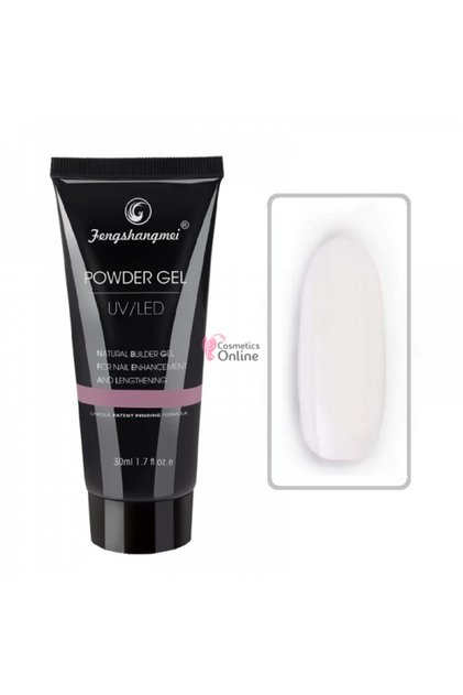 PolyGel UV /LED για ψεύτικα νύχια Builder Gel 30 ML 02 White (Λευκό)
