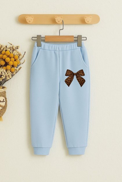 Ribbon Printed Unisex Children's Trackpants