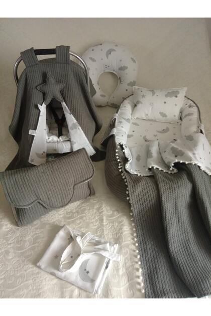100% Cotton 10-Piece Smoked Babynest Set (Set Contents Are Available in the Description)