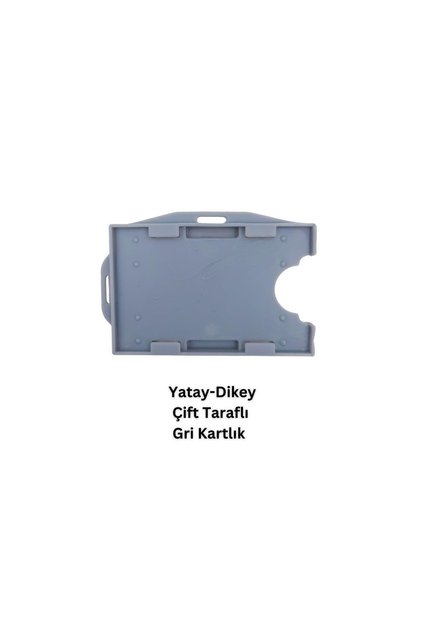 Gray Horizontal Vertical Double-Sided Card Protector