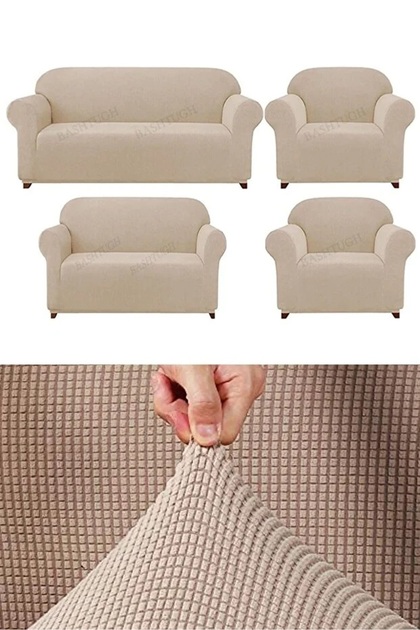 High Stretch Sofa, Sofa, Sofa Bed Cover Elastic, Pitikare Pattern3+2+1+1 Lycraö3211 Set