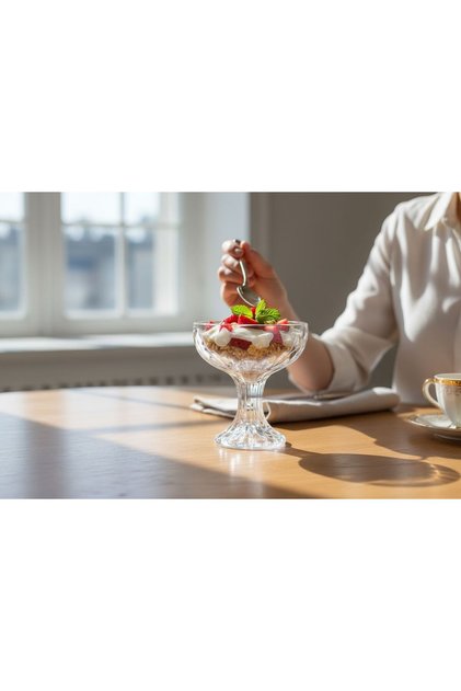 Stylish Design 3-Piece Ice Cream, Magnolia, Milk Dessert Presentation Bowl