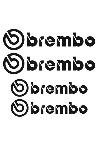 Αυτοκόλλητο Brembo, Σετ 4 δαγκάνων, μαύρο