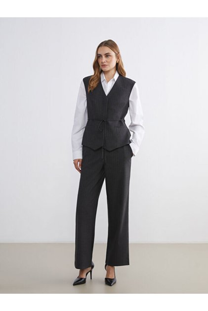 Elastic Waist Striped Women's Trousers