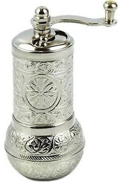 Ottoman Motif Coffee and Spice Grinder Silver