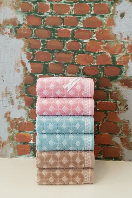 Decora Havlu 6'lı - Pudra Mint Bej