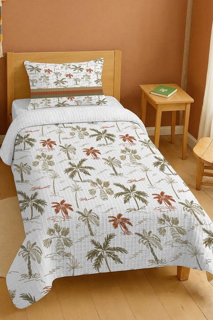 100% Cotton Tropical Breeze Patterned Single Pique Set