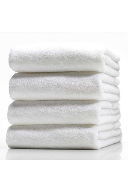 Hotel 100% Cotton Bath Towel 70 X 140 White (4 Pcs)