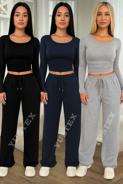 Triple Black Gray Navy Blue Sweatpants - Plus Size Quality Loose Fit Flexible Comfortable Fabric