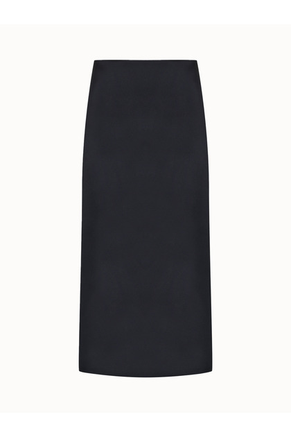 Satin Midi Pencil Skirt