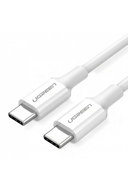 USB-C - USB-C US264 Кабел за данни и зареждане, 60W, 1м, Бял