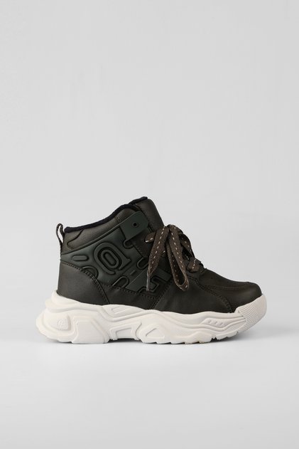 Milas Fur Unisex Children's Khaki Boots