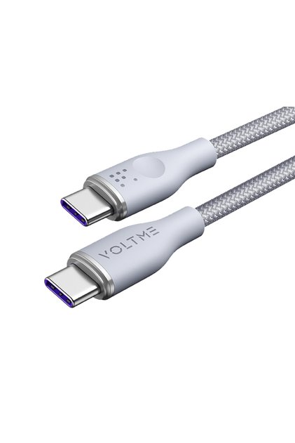 كابل نايلون من سلسلة Rugg من USB-C إلى USB-C بطول 1 متر وقوة 100 وات - رمادي