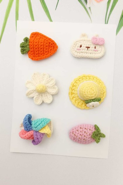 Bagless Baby Buckle Handmade 100% Cotton Mixed 6-Piece Clip Baby Buckle Antiallergic Pinterest (0-3 Years)