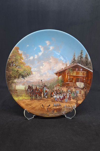Rest in Han 1986 Stamped Porcelain Wall Plate, Christian Lückel 19 cm