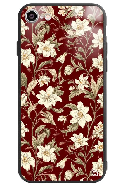 Printed Glossy Phone Case for iPhone 16E Camera Protected Noble Elegance Pattern