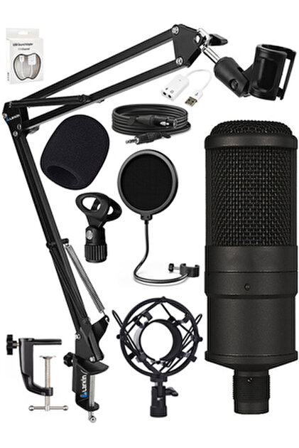 Midex BM-200STA USB Kardioid Condenser Stüdyo USB Mikrofon Seti