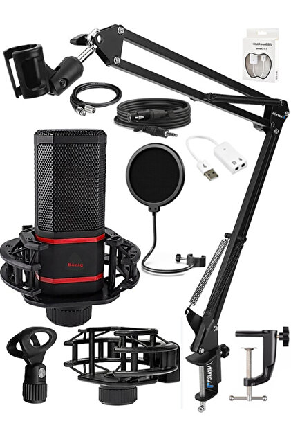 Midex Stüdyo Kayıt Seti - Glx-700 Ses Kartı Cx1-c Mikrofon