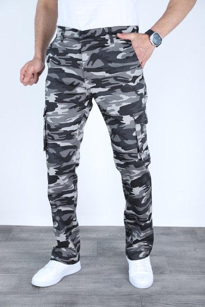 Regular Fit Cargo Pocket Pack Commando/Military Camouflage Patterned Trousers