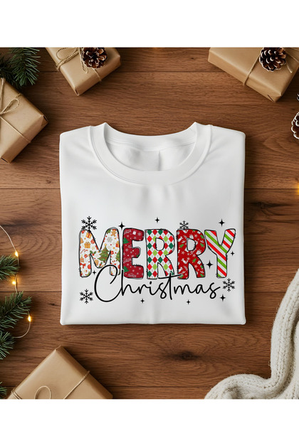 Merry Christmas Printed Short Sleeve T-Shirt | Family Matching T-Shirt (Add Items to Make a Matching Set)