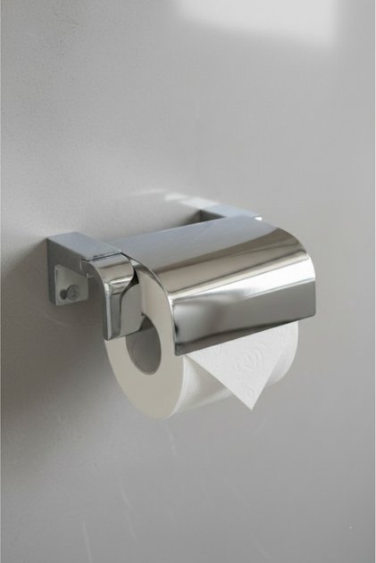 Premium Theme Toilet Paper Holder with Cover Chrome | Stainless Bathroom Toilet Paper Holder Accessory 5 Years Warranty
