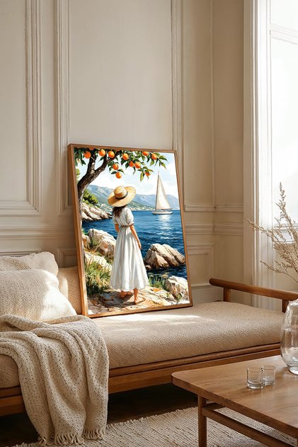 One Piece Wooden Framed Living Room Hall Kitchen Painting Tk2408