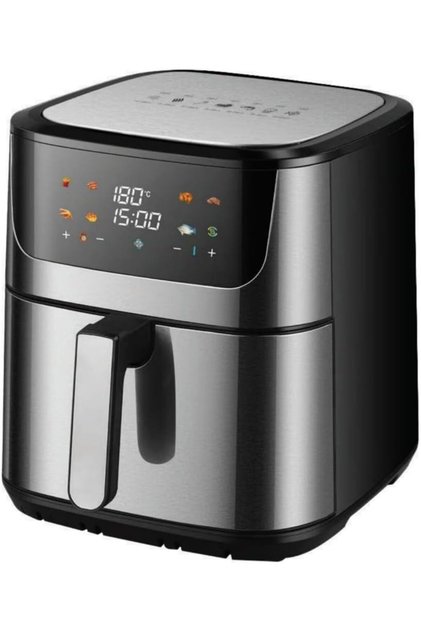 Digital Air Fryer 13.5L Large Capacity, LED Display, Stainless Steel, Temp Control, Timer LCD