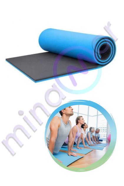 Gerçek 16Mm 180x60 Mavi Renk Pilates Minderi