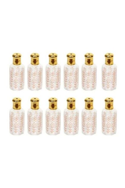 12-piece plastic juice bottle set, transparent/gold, 100 ml
