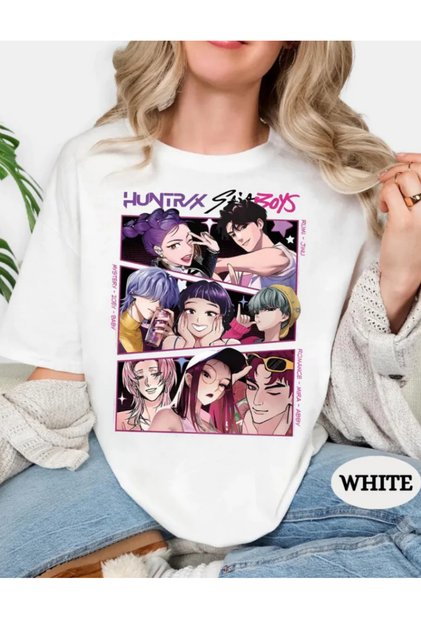 Huntrix Just Boys Printed T-Shirt, Oversized Unisex T-Shirt Child / Adult (with Surprise Gift)