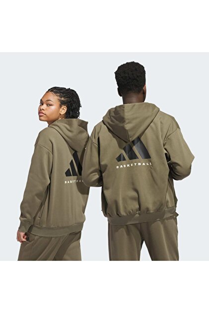 adidas Basketball Tam Boy Fermuar Kapüşonlu Üst (Unisex) - Fiyatı