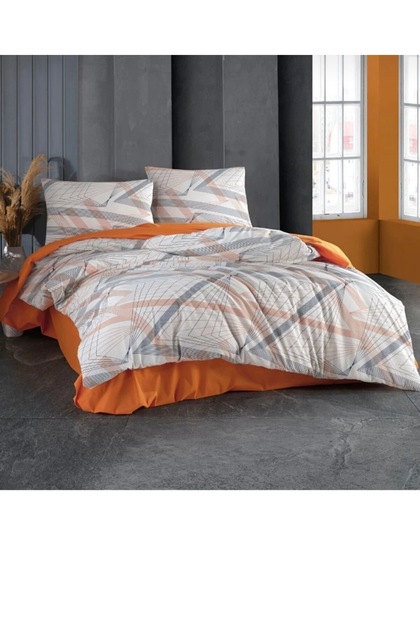 Kristal Ranforce Double Duvet Cover Set - Prism Orange
