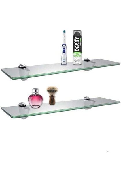 Cam Raf ikili set Banyo duvar Ahşap Montajlı etejer Rafı Rodajlı Cam Rafı Montaj Aparatlı etajer